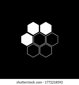 Black and white honeycombs. EPS 10