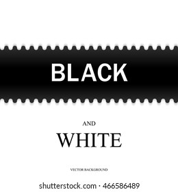 Black and white with horizontal line. Vector