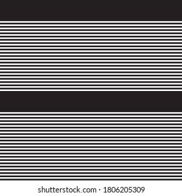 Black and white Horizontal striped seamless pattern background suitable for fashion textiles, graphics