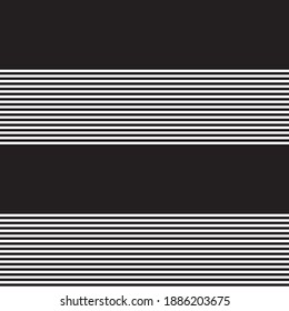 Black and white Horizontal striped seamless pattern background suitable for fashion textiles, graphics