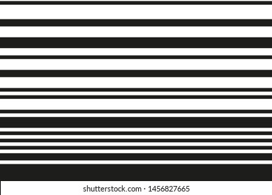 Black and white horizontal stripes. Geometric pattern. Seamless vector background
