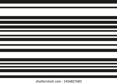 Black and white horizontal stripes. Geometric pattern. Seamless vector background
