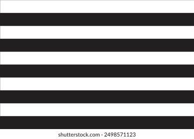 Black And white horizontal stripes on a white background. Pattern features straight lines and is ideal for backdrops and wallpaper. The realistic, repeating stripes create a simple geometric design 