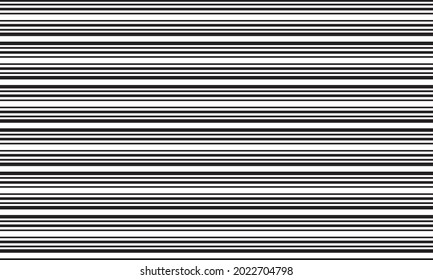 Fondo de textura de rayas vectoriales horizontales en blanco y negro, patrón sin soldadura