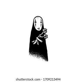 Black and white Horror Vector illustration