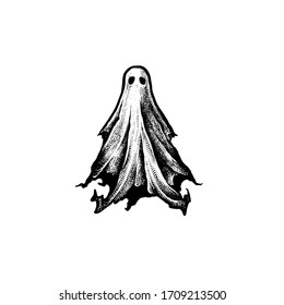 Black and white Horror Vector illustration