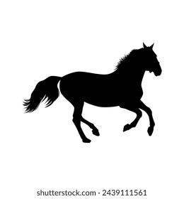 black and white horse icon