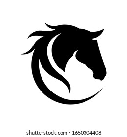 black and white horse logo