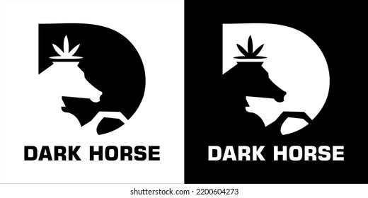 black and white horse logo vector