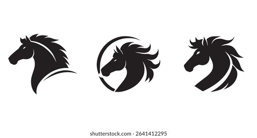 black and white horse sets