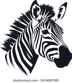 black and white horse vector