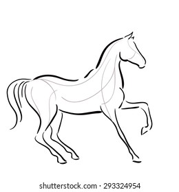 Horse Outline Symbol Vector Stock Vector (Royalty Free) 144199384 ...