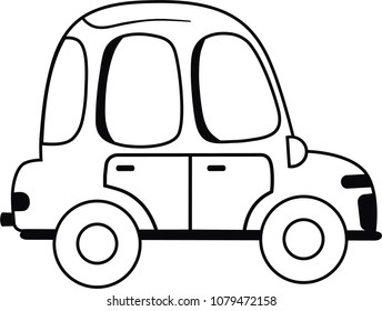 Black White Hot Car Vector Illustration Stock Vector (Royalty Free ...