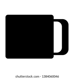 black and white hot coffee cup vector