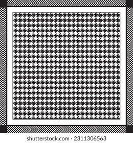 Black and white hounds tooth pattern