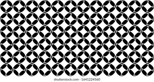 Black and white houndstooth pattern repeat check motif. Simple geometric all over print block for apparel textile, patchwork fabric, swimwear, silk scarf, bandana, mens polo t shirt, fashion garment.