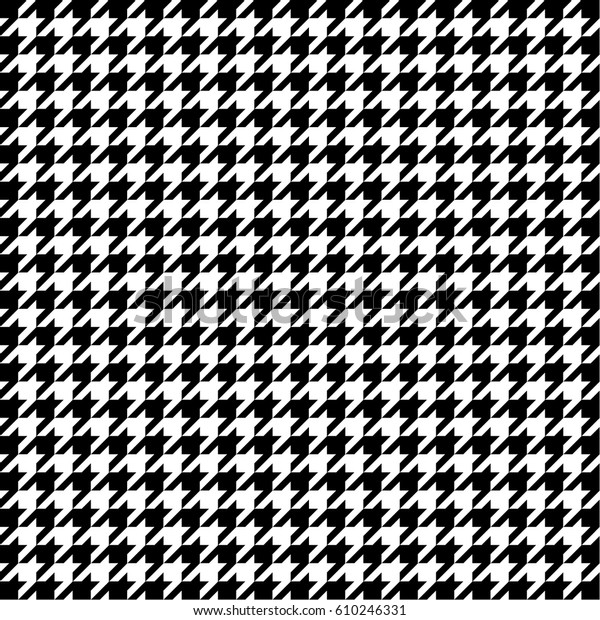 白黒の千鳥模様のベクター画像 古典的なチェックの織物デザイン のベクター画像素材 ロイヤリティフリー