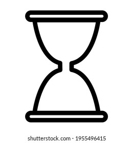 black and white hourglass icon. the icon is suitable for the design of stories and websites