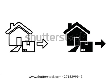 Black and white house with attached structure and arrows pointing out