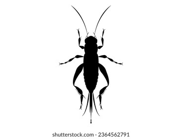 Black and White House Cricket Clipart