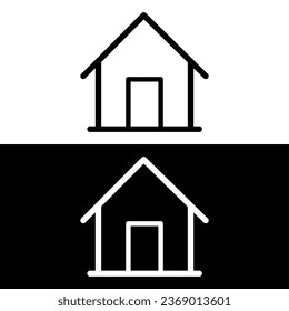icono de la casa blanca y negra
