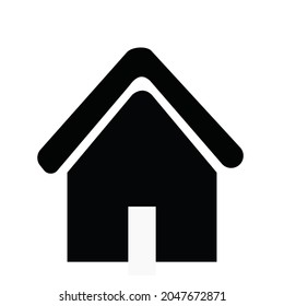 icono de la casa en blanco y negro. icono de vector