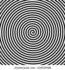 Black and white hypnosis spiral. Vector background