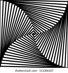 Black and white hypnotic background.