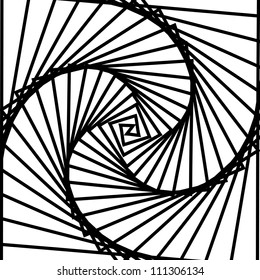 Black and white hypnotic background.