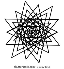 Black and white hypnotic background.