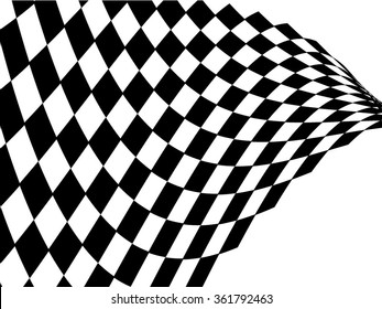 Black and white hypnotic background.