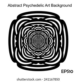 Black and white hypnotic background. EPS10