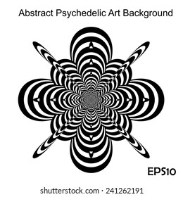 Black and white hypnotic background. EPS10