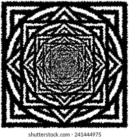 Black and white hypnotic background. EPS10