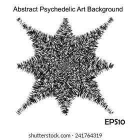 Black and white hypnotic background. EPS10