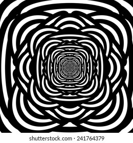 Black and white hypnotic background. EPS10