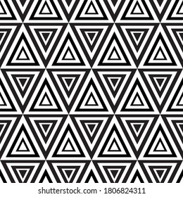 Patrón sin problemas de fondo hipnótico blanco y negro. Ilustración vectorial. EPS10