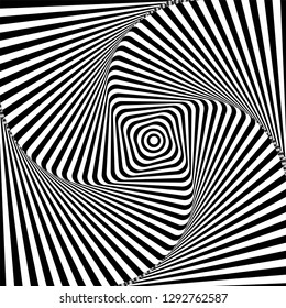 Black White Hypnotic Background Vector Illustration Stock Vector ...