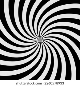 Black white hypnotic swirl pattern. Swirling pattern design for home decoration, interior design.