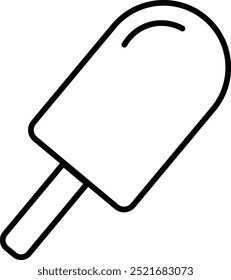 black and white ice cream icon