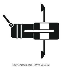 Black and white icon of an action camera recording extreme sports