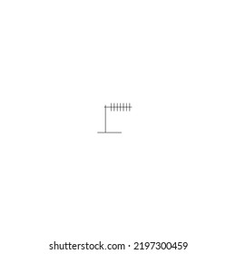 Icono negro y blanco, antena