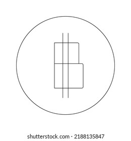 Black and white icon, bitcoin