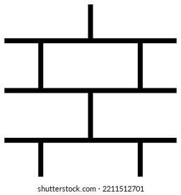 Schwarz-Weiß-Symbol, Ziegelwand