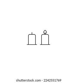 Black and white icon, candle