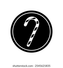 A black and white icon of a Christmas