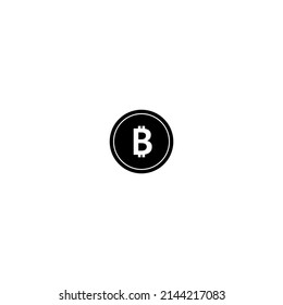 Black and white icon, coin