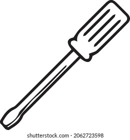 Schwarz-Weiß-Icon-Design über Schraubenzieher
