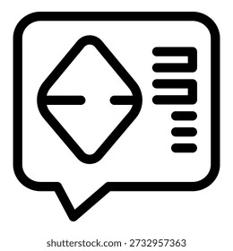 A black and white icon featuring a stylized diamond shape, symbolizing hightech and digital ideas