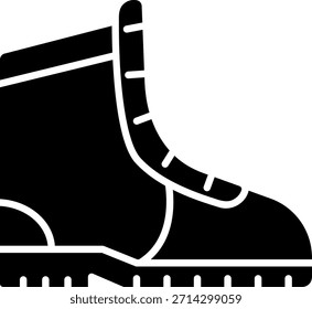 Ícone em preto e branco de uma Inicialização de caminhada